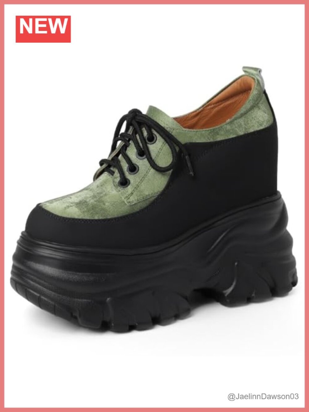 Womens Wedge Pumps Height Incre Platform Lace-Up Silk Leather Casual Shoes